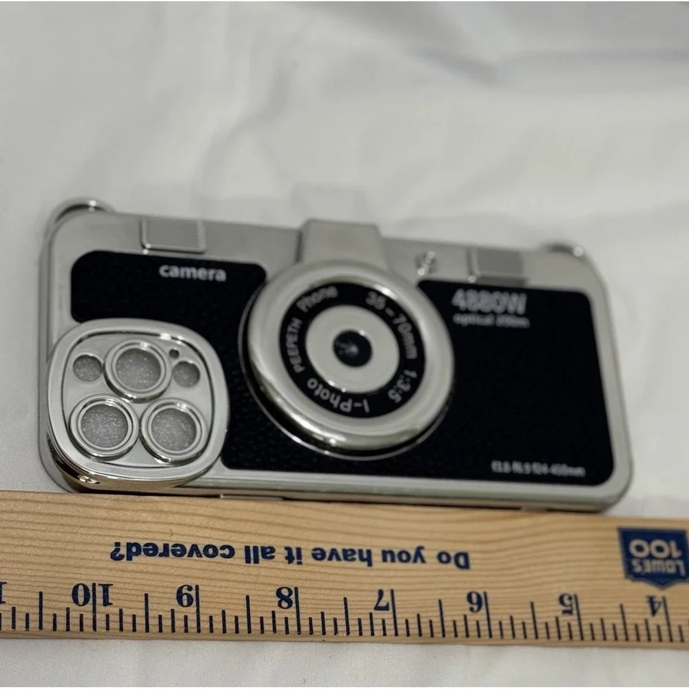 Phone Case For Apple iPhone 13 Pro Max Camera Black Silver New‎
